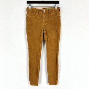 Anthropologie Pilcro Women's Size 28 Brown Gold Corduroy High-Rise Skinny Jeans